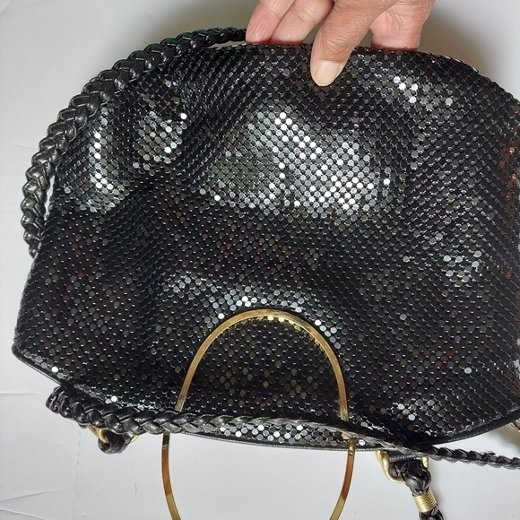 Vintage* Jotta Black Metallic Mesh Handbag - Picture 6 of 10